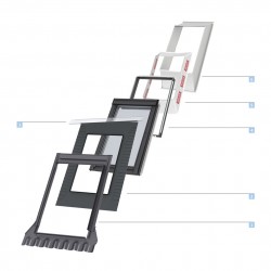 VELUX Montavimo paketas "Pagrindinis", banguotai stogo dangai, profilio aukštis iki 120 mm